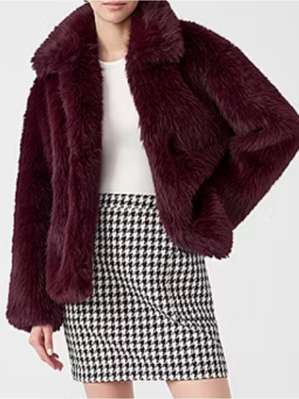 NWT Rebecca Minkoff Black and White Houndstooth Mini Skirt